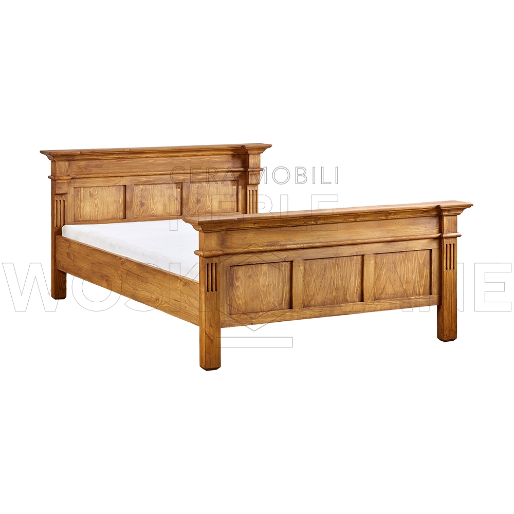 Stylowe łóżko drewniane   D-ACC-6-140