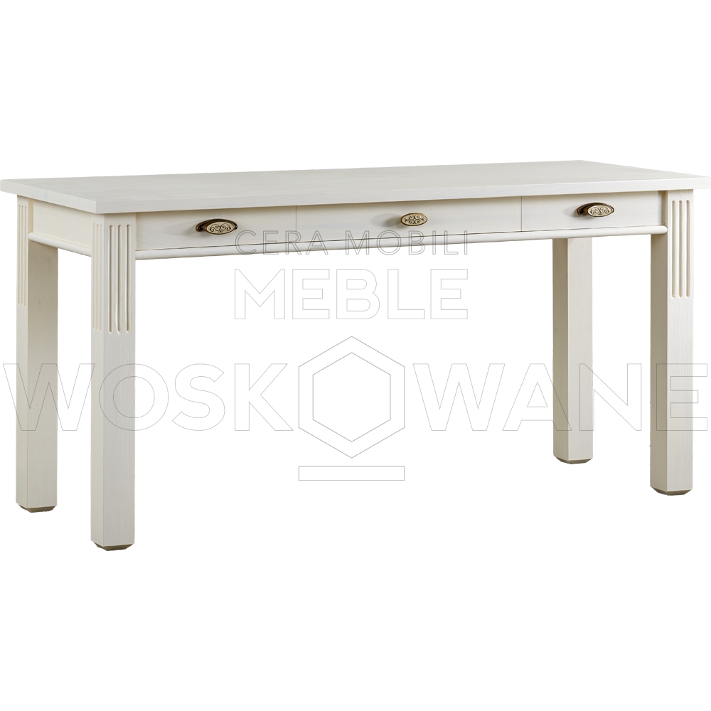 Białe stylowe biurko drewniane  DC-BIR-60